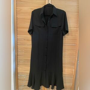 Unbranded black midi shirt dress